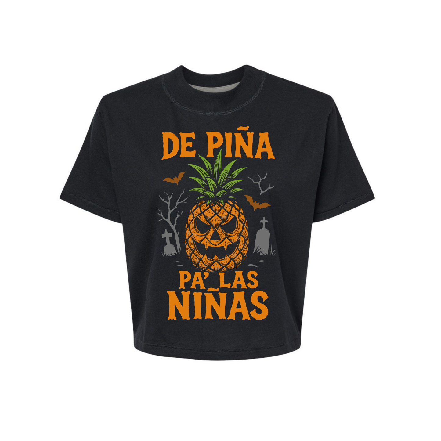 DE PIÑA PA' LAS NIÑAS (Boxy Tee Crop Top)