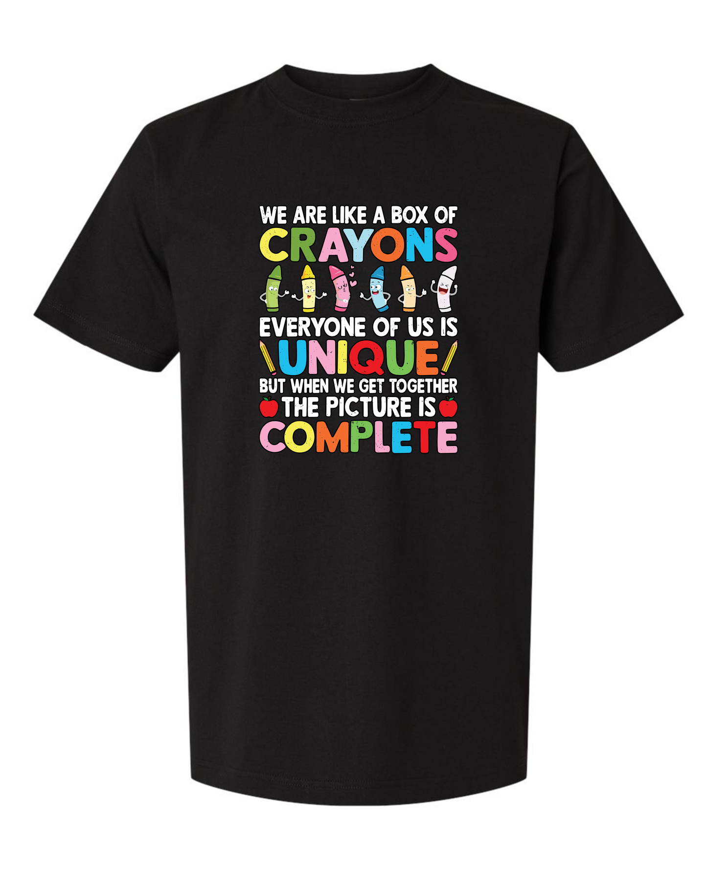 CRAYONS AWARENESS | UNISEX BLACK T-SHIRT
