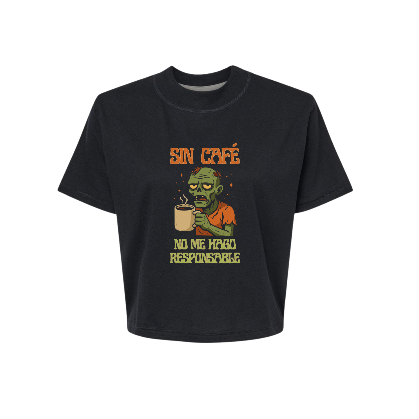 SIN CAFÉ, NO ME HAGO RESPONSABLE (Boxy Tee Crop Top)