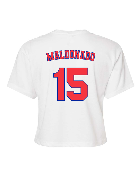 MALDONADO 15 | WHITE WOMEN CROP TOP