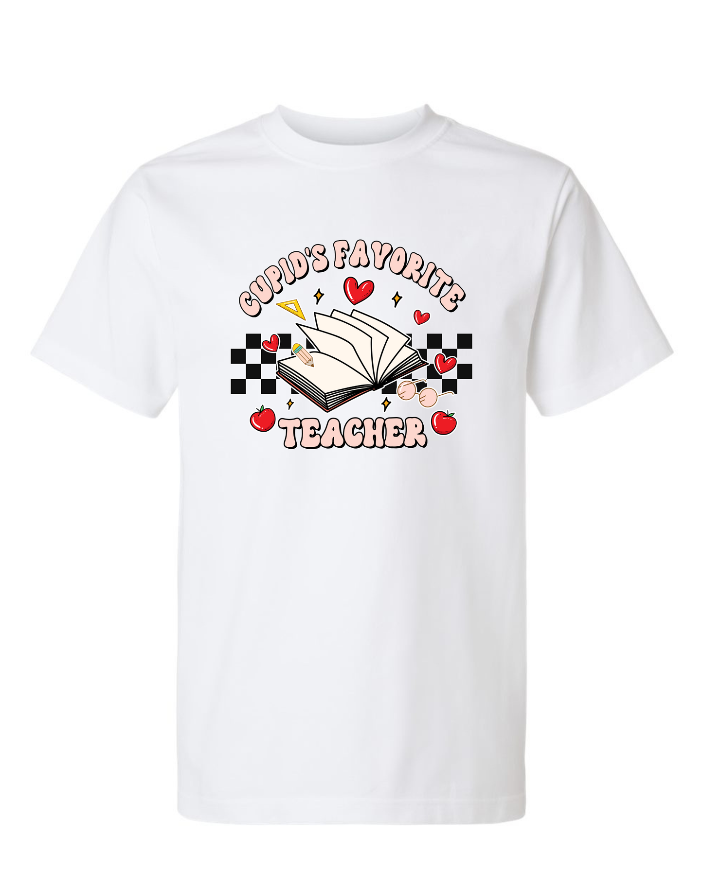 CUPID'S FAVORITE TEACHER | UNISEX WHITE T-SHIRT