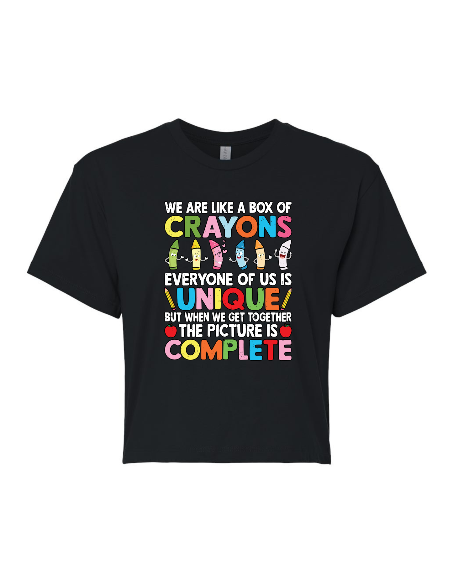 CRAYONS AUTISM AWARENES | WOMEN CROP TOP