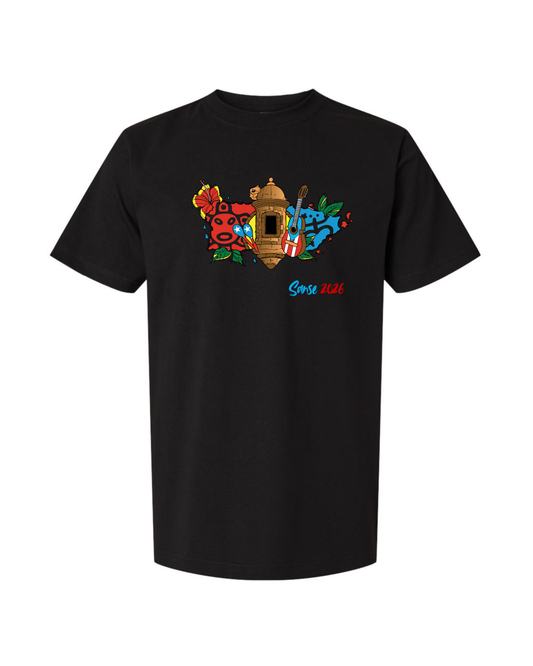 CULTURA BORICUA SANSE 2026 | UNISEX BLACK T-SHIRT