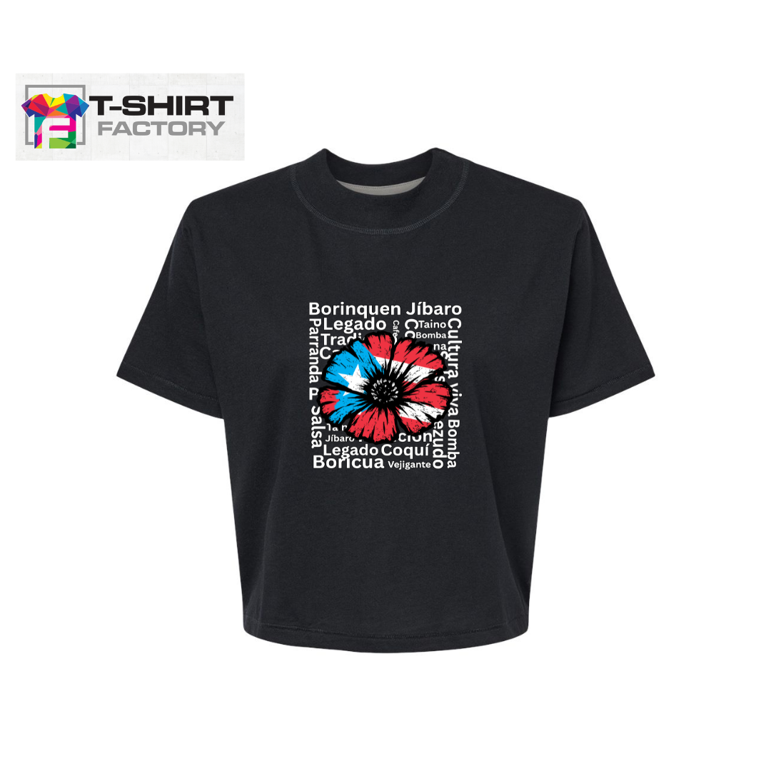 BORINQUEN LEGADO JIBARO (Boxy Tee Crop Top)